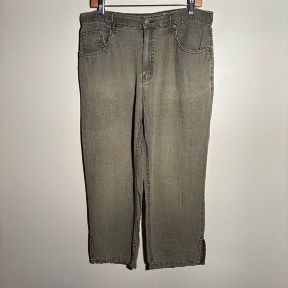 Vintage Bill Blass Linen Blend Cropped Pants - Picture 1 of 11